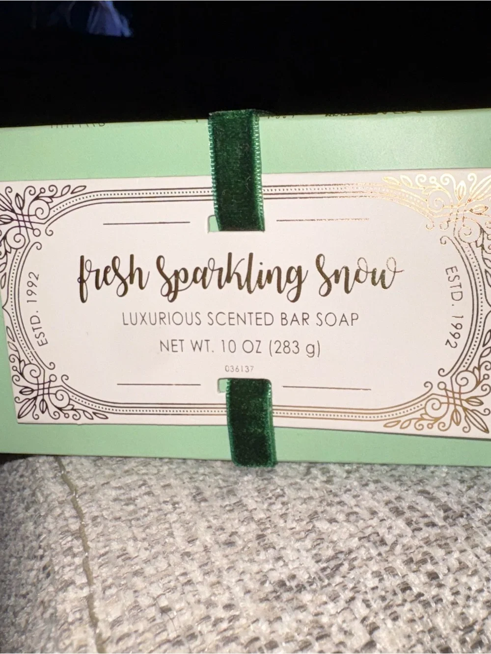 Fresh Sparkling Snow Luxurious Scented Bar Soap - Mint Green